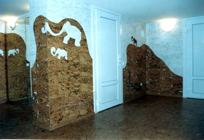 Пробковые обои для стен в интерьере