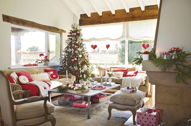 Рождественский интерьер дома в Мадриде