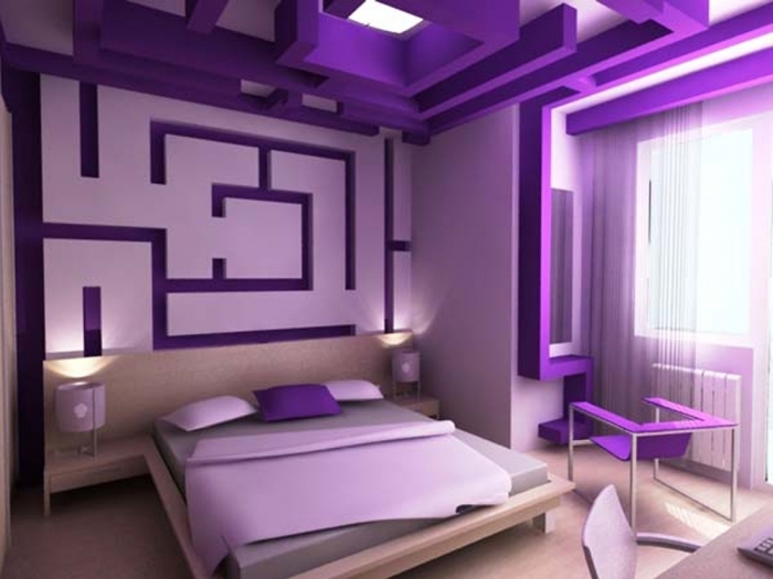 Необычный дизайн: фиолетовый цвет в интерьере